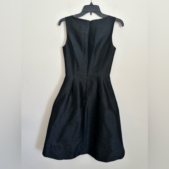 Alfred Sung Black Dupioni Cocktail Dress Size 4 Style D586 - Picture 4 of 12